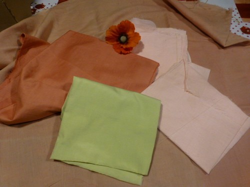 Ancien lot chutes tissus - chutes, de